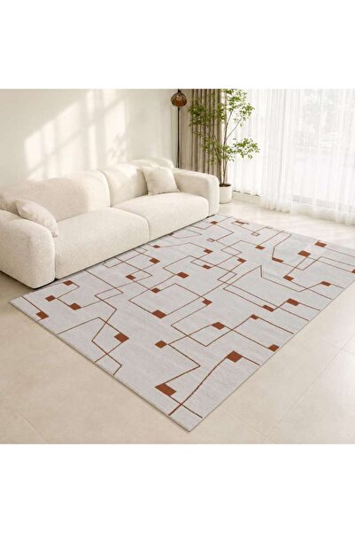 PAN HOME Aegis Jacquard Textured Rug 200x290cm - Brown