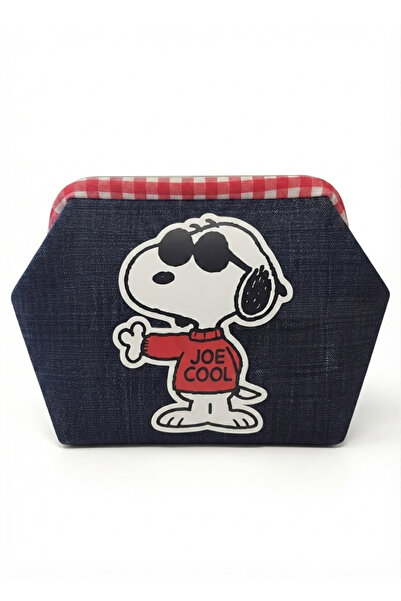 handedizayn Gizli Burslu Snoopy Jean 2 Kadın Clutch El Çantası