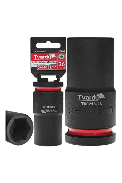Tvardy Cheie tubulară de impact cu 6 puncte 3/4 ", 26 mm, Cr-Mo, T00213-26