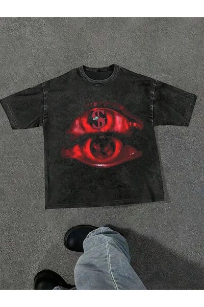 classy moda Unisex πολύχρωμο μπλουζάκι με στάμπα Oversize Streetwear Άνετη εφ...
