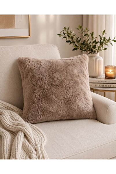 WOOLY LIFE Peluş yastık kırlent 40x40 puffy kırlent yastık 1 adet