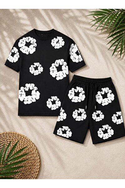 Ryam Mooda Oversize Unisex Shorts and T-Shirt Set - 3D Puff Embossed Printed ...
