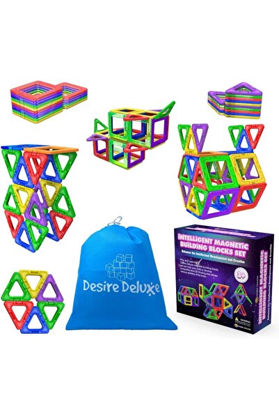 Manyetik Blok Seti | STEM & Montessori Eğitim Seti | Okul Öncesi ve İlkokul Çocukları İçin Sınırsız Yaratıcılık | BPA İçermez | 3+ Yaş | 30 Parça