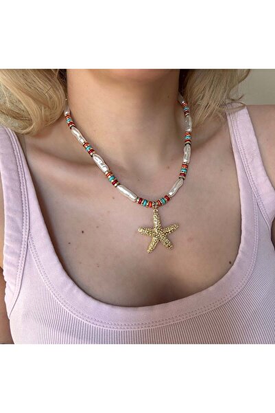 Alice İsstanbul Star Tipped Colorful Bead Necklace