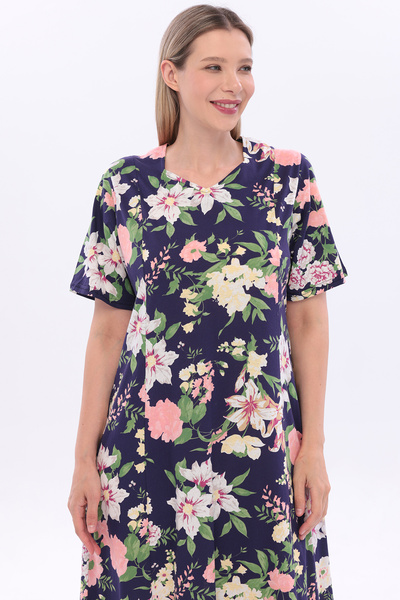 Nehir tekstil Pentagonal Collar Piece Stitched Half Sleeve Plus Size Cotton C...