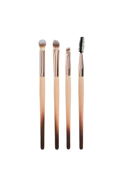 OEM Set pensule machiaj, 4 piese – aplicare completă pentru ten, ochi și retu...