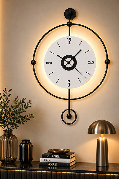 SEVİNÇ KONSEPT Led'li SİYAH ORBİT PLUS 24 (Büyük Boy 50 X 75 Cm), Modern Deko...