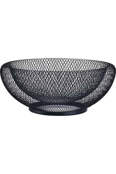 Generic Sturdy Double-layered Fruit Basket Black