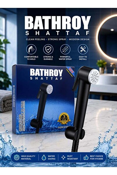 BATHROY Premium Black Handheld Bidet Sprayer Set – Made in Italy