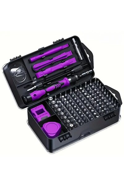 Choice1 Purple suit Magnetic Screwdriver Set, 115 in 1 Precision Repair Kit w...