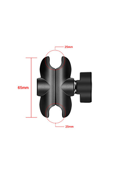 choice2 65mm arm Double Socket Arm Phone Mount for 25mm 1" Ball Head Clamp Ph...