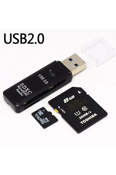 Choice black 2.0 USB3.0/2.0 Micro SD Card Reader,5Gbps 2-in-1 SD Card Reader ...