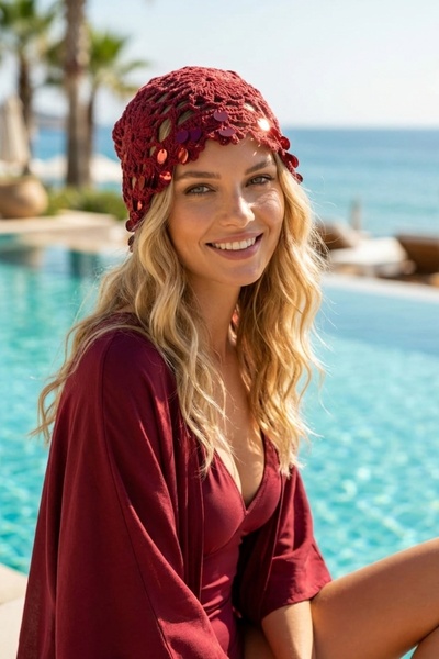 LAGRANZE Bella Pul Detailed Bohemian Beret