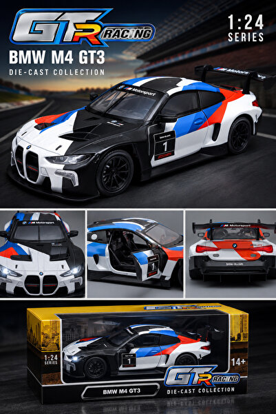 Oyuncak Fabrikası 1:24 Bmw M4 Gt3 Gt-R Racing Die Cast Metal Model Car