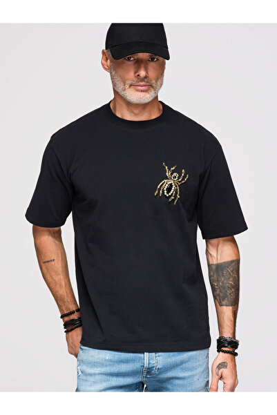 OMBRE Ανδρικό T-shirt, Χαλαρή εφαρμογή, Στρογγυλή λαιμόκοψη OM-TSCT-0277