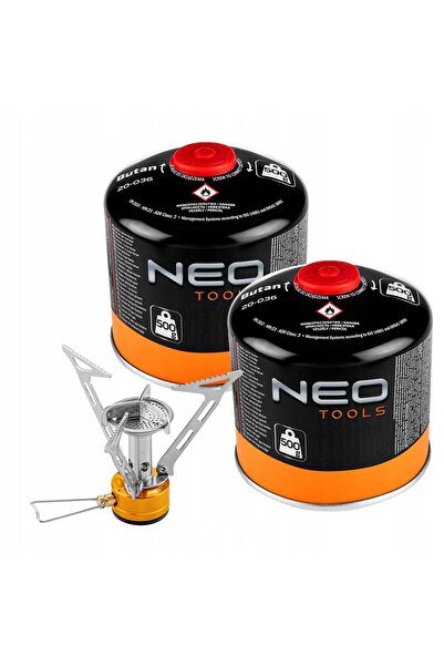 NEO Tools ARAGAZ TURISTIC PE GAZ 3000W + 2 REZERVORI DE GAZ 20-036