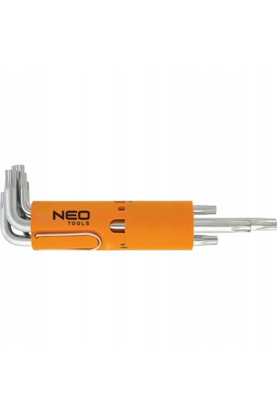 NEO Tools NEO Chei Torx Lungi din Oțel CRV cu Orificiu T10-T50 8EL 09-524