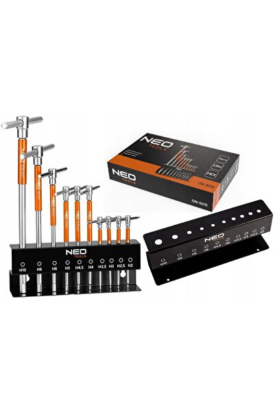 NEO Tools Set nou de chei tubulare cu tijă, cu antrenare prin inel, 2-10mm, 1...