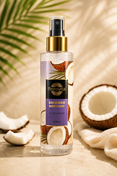 Fiorevita Spray de Corp cu Sclipici Coconut 125 ml – Body Mist Parfumat cu Ar...