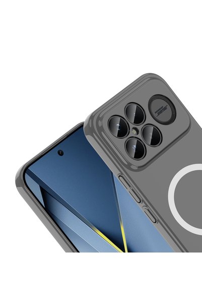 Generic Brand حافظة هاتف Xiaomi Poco F8 Ultra لا تصاب بالاصفرار، رفيعة للغاية، مصنوعة من مادة الميكا الصلبة، مزودة بكاميرا Magsafe KLFK