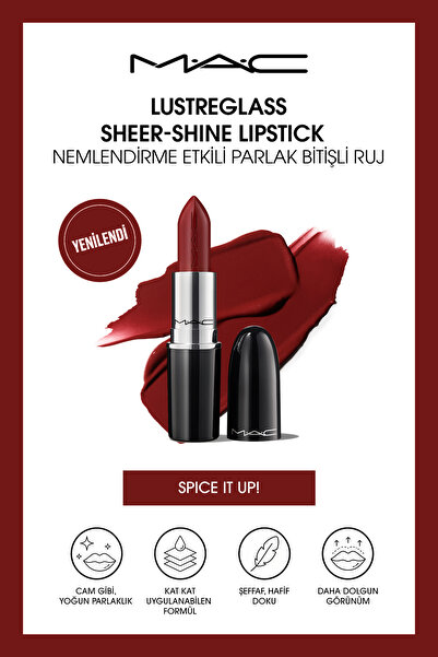 M.A.C Lustreglass Sheer-Shine Lipstick - Nemlendirme Etkili Parlak Bitişli Ru...