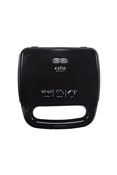 estia Τοστιέρα για 2 τοστ 750W Μαύρη BlackPlus