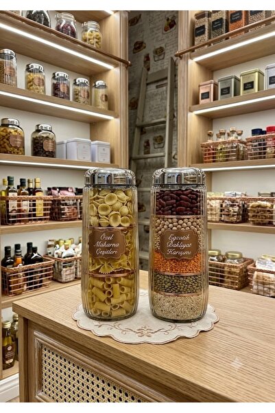 devigo 2-Pack Glass Storage Container with Platinum Lid