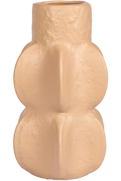 Herdekora Decorative Ceramic Vase Saffron Light Brown 16X26 Cm.