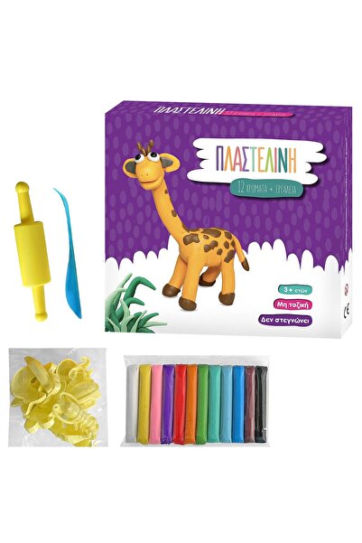 Justnote Κουτί Play-Doh με σετ καλούπια και εργαλεία = 12 Χρώματα 180γρ καθαρ...