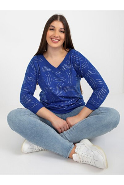 Relevance Women's Blouse, RELEVANCE, Cotton, 3/4 Sleeve, Dark Blue, model RV-...