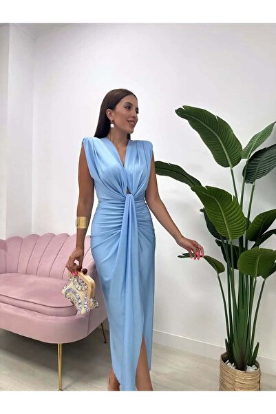 Andress Boutique Rochie midi Evelyn, albastru deschis
