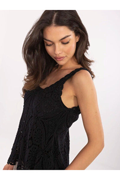 Italy Moda Bluza Dama Boho, Decolteu in V, ITALY MODA, Negru Model MI-BZ-9006.75
