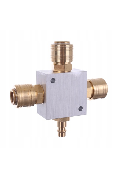 TC Technic Distribuitor pneumatic 1/2 " + 3x cuplaj rapid + racord compresor