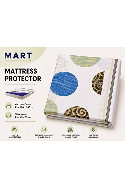 Mart Mattress Protector with Pillow Cover – Quilted Fitted Bed Cover, Dust & ...