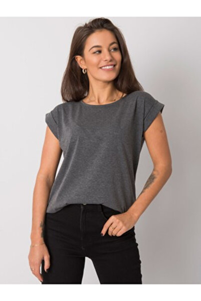 Basic Feel Good Tricou Dama Mini, Decolteu rotund, BASIC FEEL GOOD, Gri inchi...