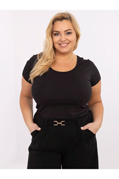 Relevance Tricou Dama Guler inalt, Bumbac, RELEVANCE, Negru Casual Marimi Mar...