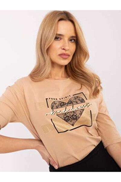 CALİMERA Bluza Dama, Calimera, Bumbac, Maneca 3/4, Camel, model CLM-BZ-0012.94