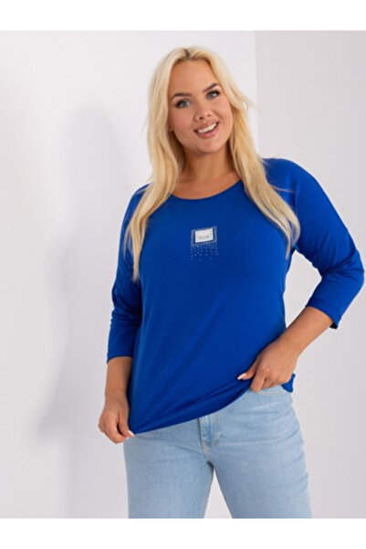 Relevance Bluza Dama, RELEVANCE, Bumbac, Maneca 3/4, Cobalt, model RV-BZ-8995...