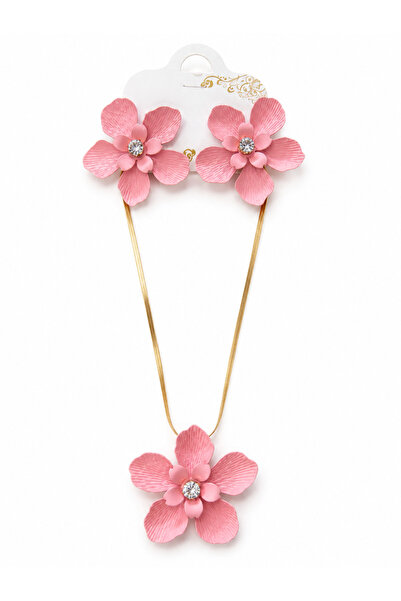Generic Brand Floral Design Necklace & Earring Set – Combine Elegance with Ev...