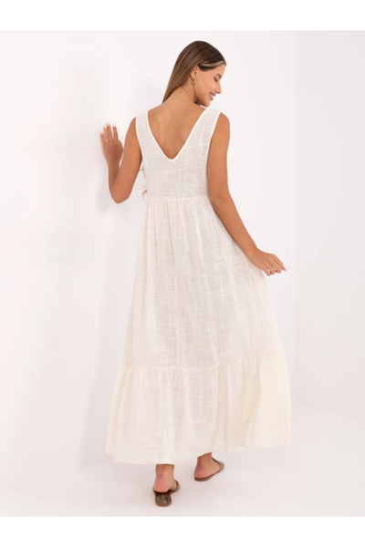 Och Bella Rochie Dama, Och Bella, Bumbac, Rochie evazata, Bej deschis, model ...