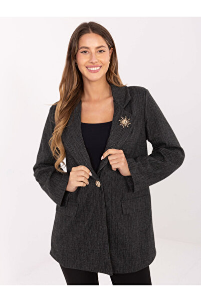 Moda Italy Women's Jacket, MODA ITALY, Polyester, Long Sleeve, Graphite, mode...