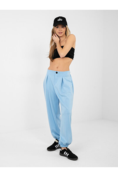Italy Moda Women's Pants, ITALY MODA, Viscose, Light Blue, model IT-SP-9995.16P