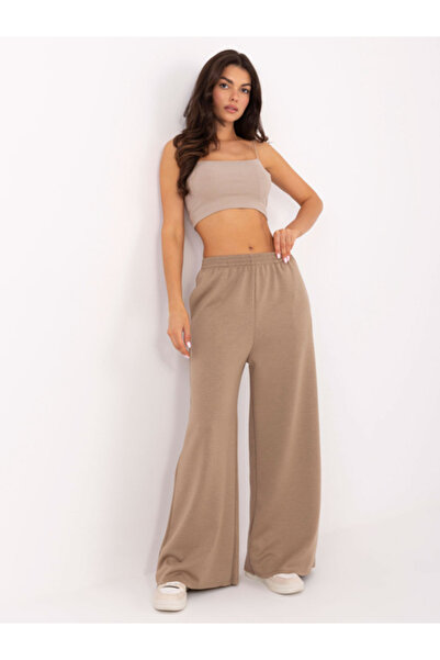 Moda Italy Women's Pants, MODA ITALY, Viscose, Dark Beige, model IT-SP-21559.75