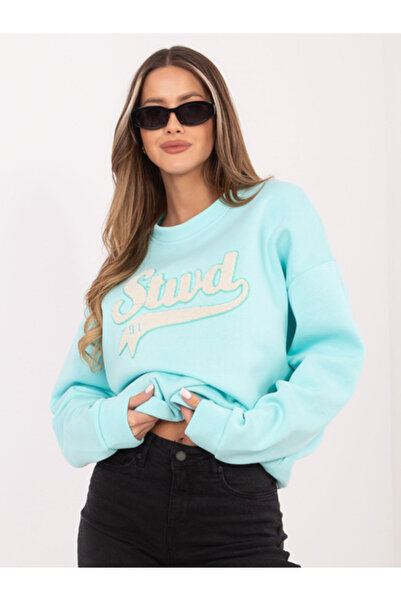 rue parıs Women's Sweatshirt, RUE PARIS, Cotton, Long Sleeve, Mint, model RV-...
