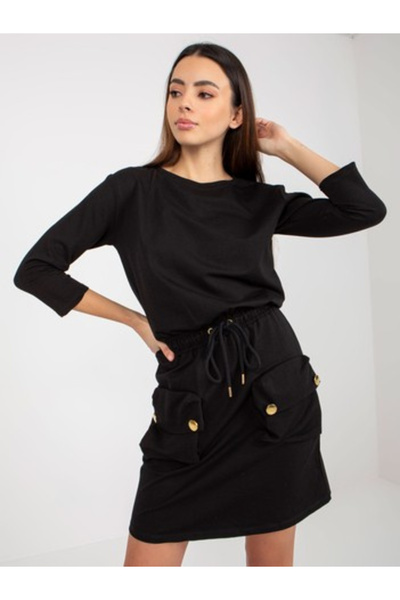 Och Bella Rochie Dama Mini, Rochie creion, Och Bella, Negru