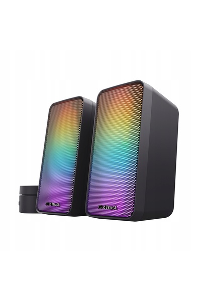 NO BRAND Boxe calculator 2.0 cu iluminare LED RGB, 12W, USB, pentru PC, lapto...