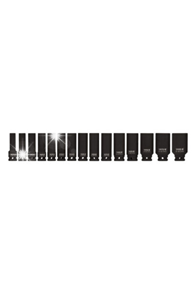 yato Set de chei tubulare de impact 1/2'' 10-32mm, 15 piese, lungi