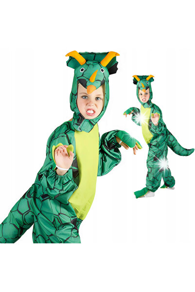 MADEJ Costum de carnaval dinozaur, mărimea M, 120-130 cm, pentru bal mascat.