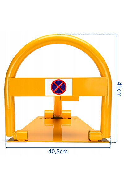 NO BRAND Blocator de parcare tip stâlp, pliabil, cu blocare cu cheie, 41 cm