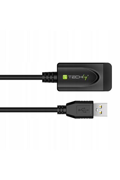 Techly Cablu / Prelungitor activ USB 2.0 A-A M/F 5m Negru